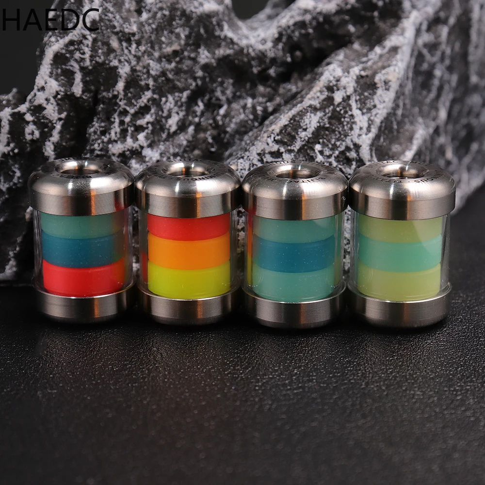 Titanium Glow-in-the-Dark Pendant Outdoor Parachute Rope Lanyard EDC Keychain Pendant Knife Beads