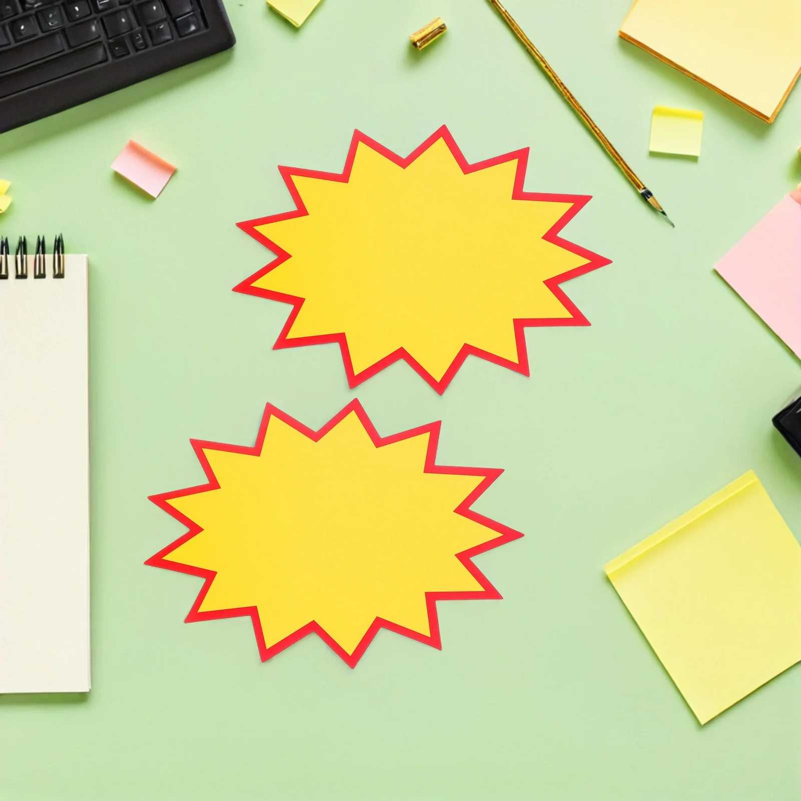 

300Pcs Retail Sales Signs Star Burst Printable Blank Price Labels for Market Store Sale Price Tags Star Burst Signs