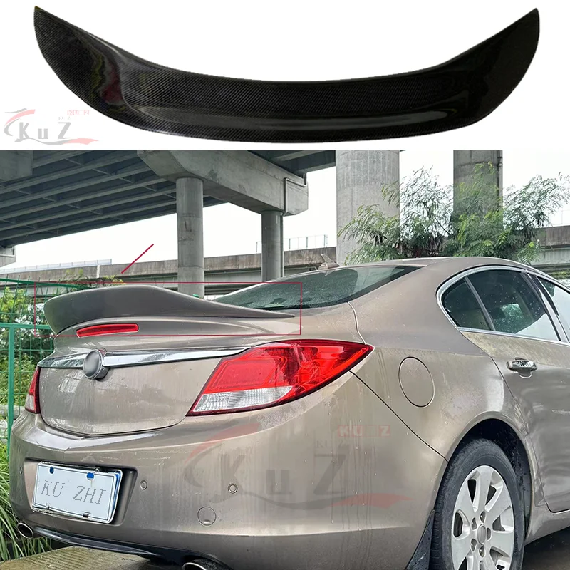 

Подходят для Buick 2009-2013 Regal Opel, задний спойлер из высококачественного стекловолокна, яркий черный спойлер на крышку багажника, заднее крыло