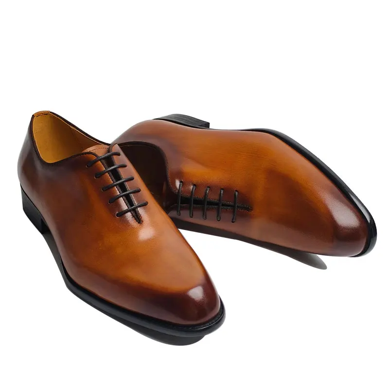 

Оптовая продажа мужских туфель из натуральной кожи высокого качества, деловые, офисные, формальные, с противоскользящей подошвой, кожаные туфли для свадьбы.