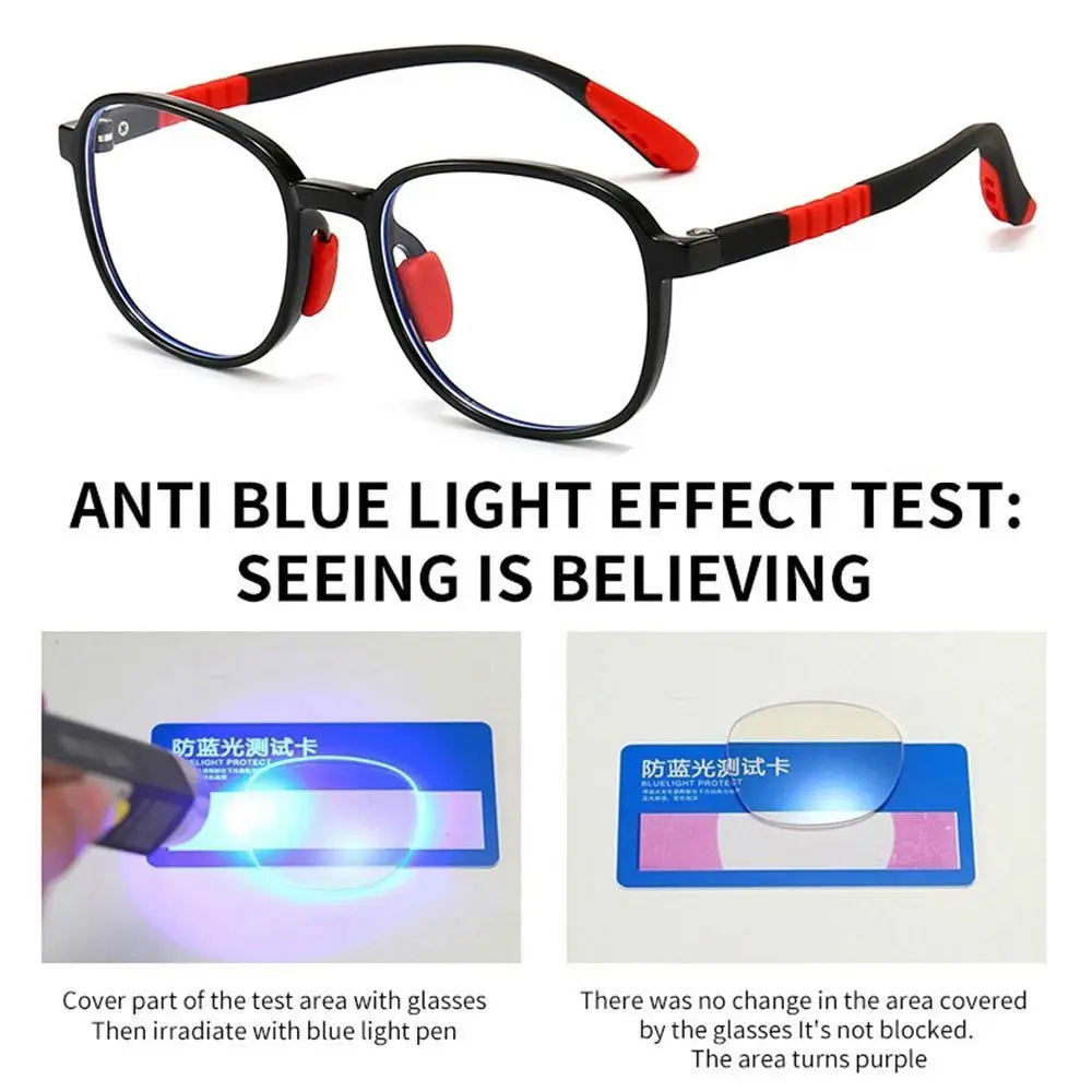 Lunettes TR90 anti-lumière bleue pour enfants, protection des yeux, pour ordinateur, cadre ultra léger, soins de la vision, pour garçons et filles