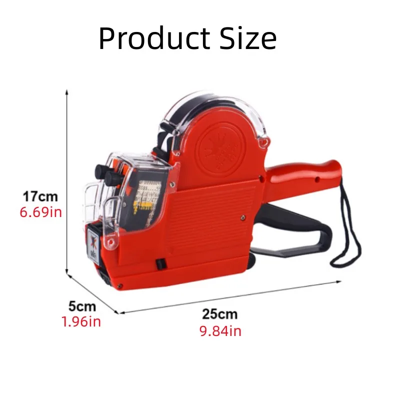 Imagem -06 - Two Line Price Label Gun Digit Two Line Labeler Adequado para Lojas de Varejo Pricing Label Display Tool Mx6600eos 10 1pc