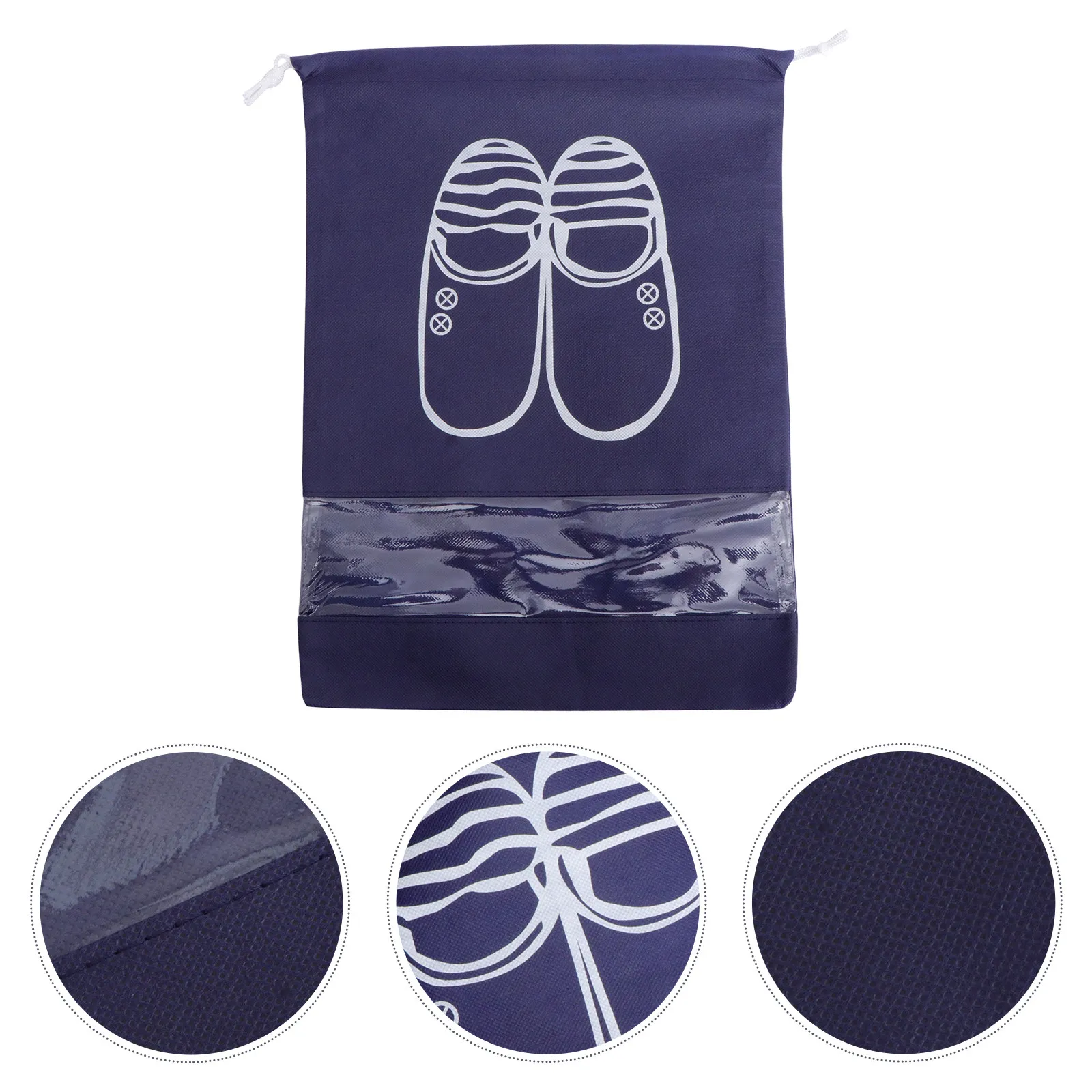 

10Pcs Shoe Storage Bags Premium Non-Woven Drawstring Pouches for Sneakers Dress Shoes Sandals Socks Underwear Travel Organizing