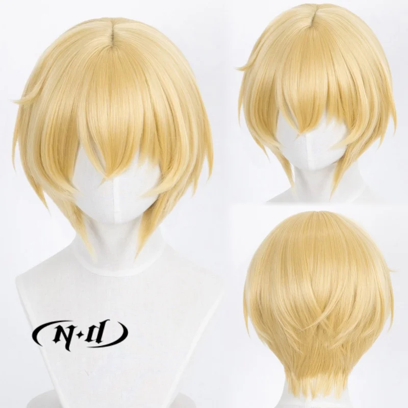 

ND Aigis Cosplay Wigs Blonde Hairpiece Game Cosplay Hair Wigs for Women Comic Con Coser Costume Theme Party Heat Resistant