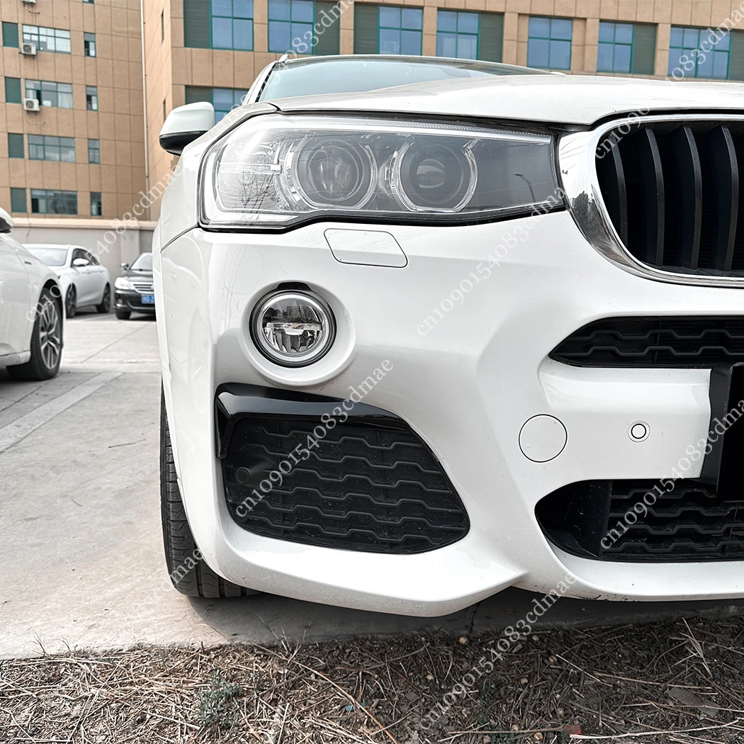 

2014 To 2017 For BMW X3 X4 F25 F26 LCI M Sport Front Bumper Air Vent Fog Lamp Frame Canard Splitter Spoiler Cover Body Kit ABS