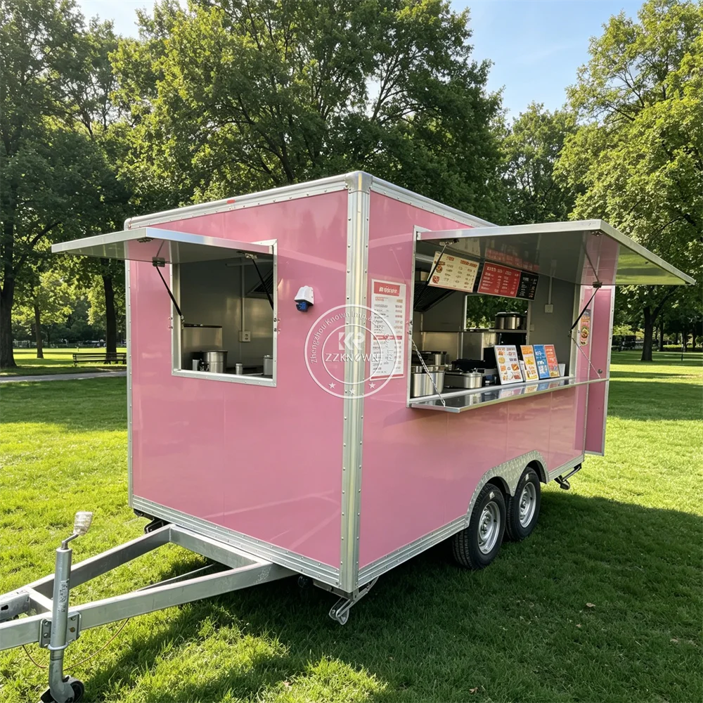 

Commercial Mobile Catering Trailer Coffee Bar Juice Smoothie Ice Cream Food Truck Snack Food Trailer Fully Equipped