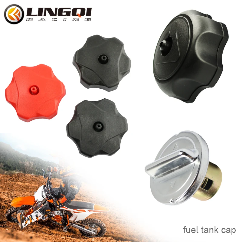 LINGQI RACING Motorcycle Plastic Gas Fuel Tank Cap Cover For Dirt Pit Bike ATV 49CC 70CC 90CC 110CC Motocross Off Road Vehicle