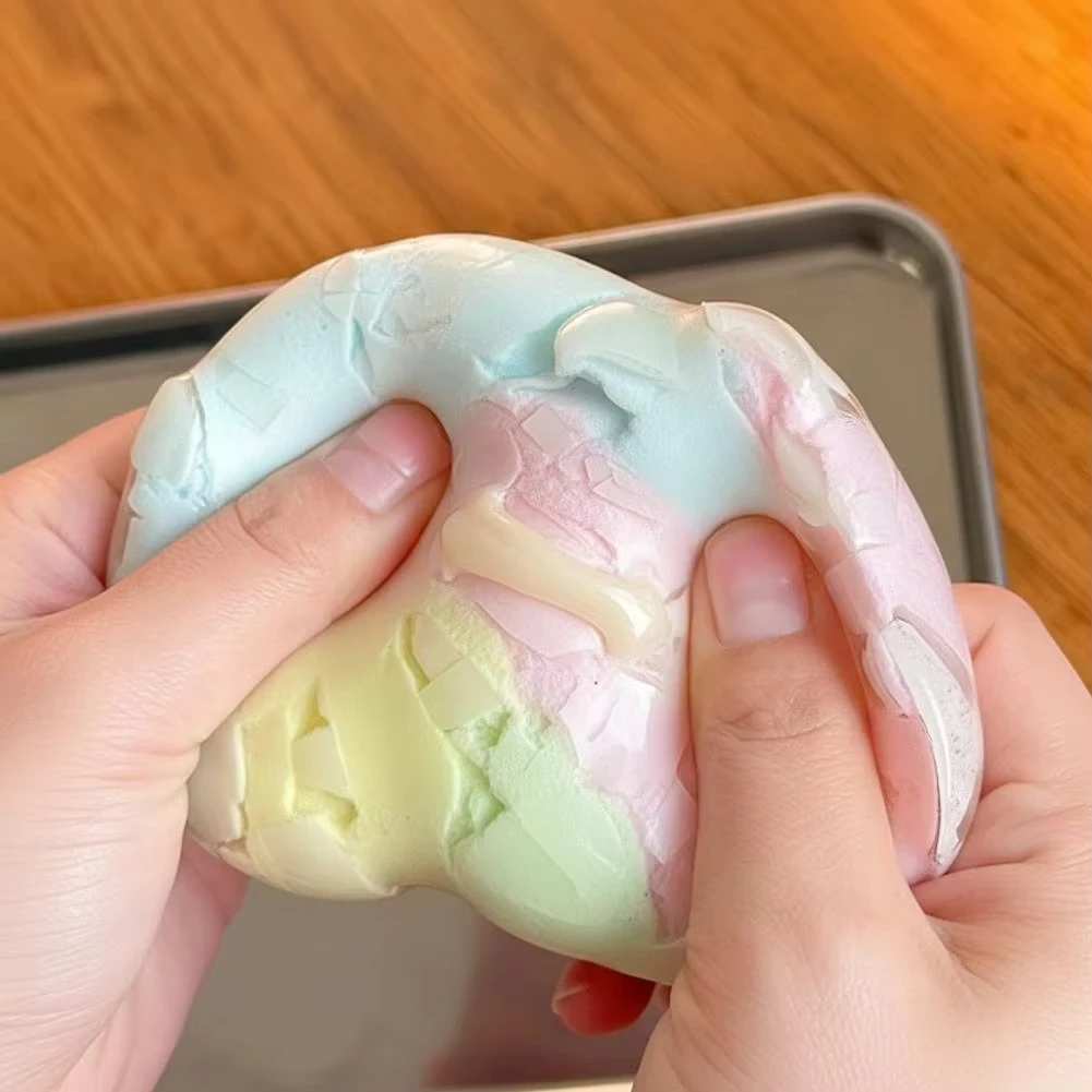 Bola de chocolate matcha y menta hecha a mano, juguete sensorial antiestrés para apretar, bola de cera craquileable, juguetes suaves de descompresión, 1 unidad