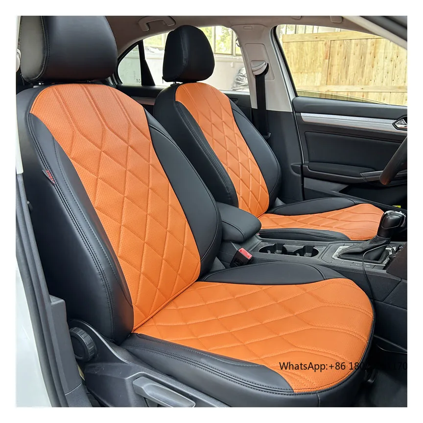 2024 Factory Price List New Car Interior Sport Leather Car Seat Covers with Steering Wheel Covers 12 Piece Car Seats