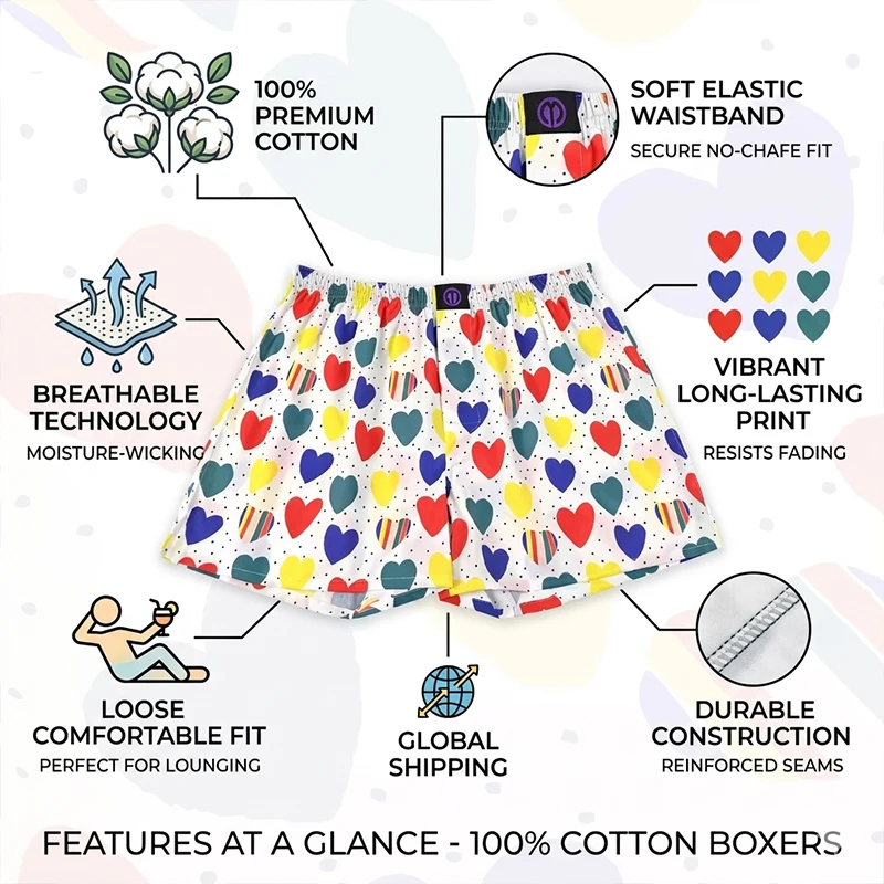 Men’s Pants Loose Fit Boxer Shorts Ultra Soft Breathable Lightweight Home Sleep Lounge Soft Home Sleep Daily