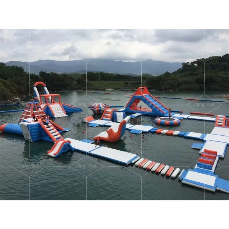 Sea Floating Water Obstacle Course Inflatable Water Parks Aqua Park in Summer