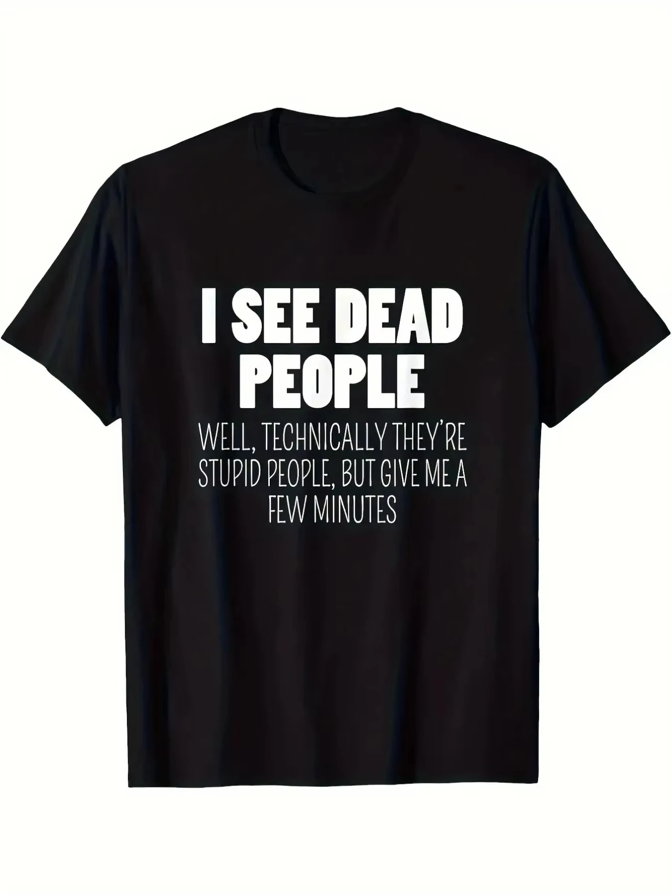 Large-size men's humorous satirical T-shirt - 
