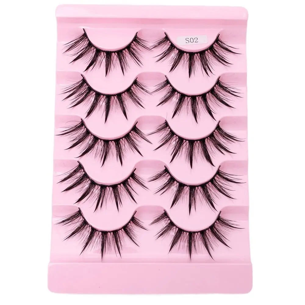 Reusable Soft Band Extension Handmade Craft False Eyelashes Thai Wet Eyelashes Wispy Fluffy 3D Faux Mink Eyelashes