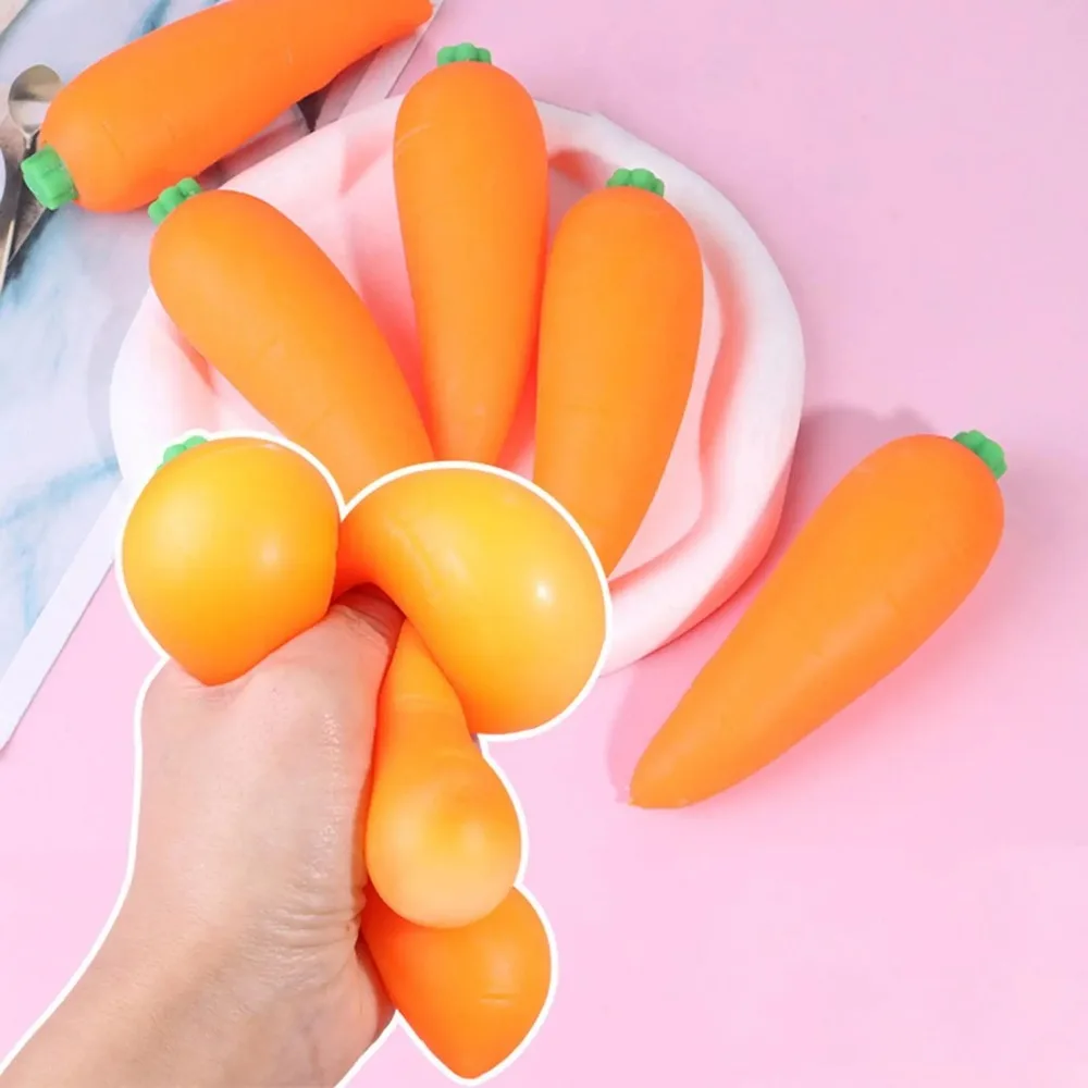 1PC Carrot Vegetable Squishy Stress Relief Toy Fidget Decompression Pinch Sensory Toy for Kids And Adults Gift