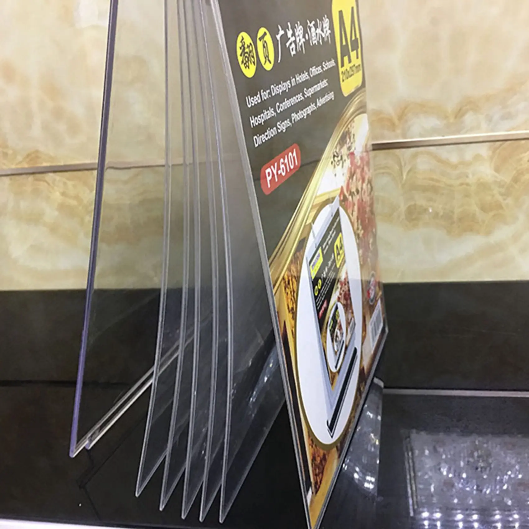 ABRI-2X A4 Multi-Page Flip Display Card Label Display Stand Detachable Label Business Menu Holder