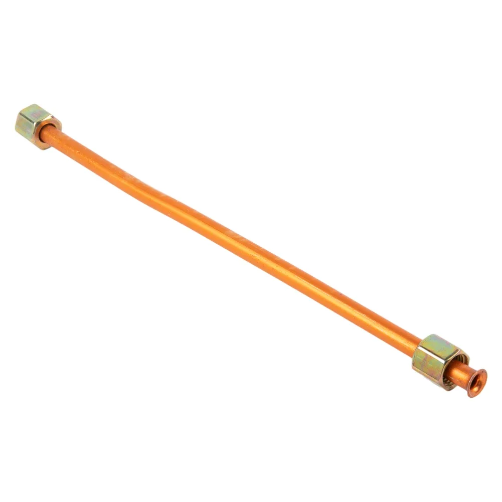 Aluminum Air Compressor Exhaust Tube 200mm Long With Copper Plating G1/8 Thread And Bell Mouth Punch Mouth Dual End Design