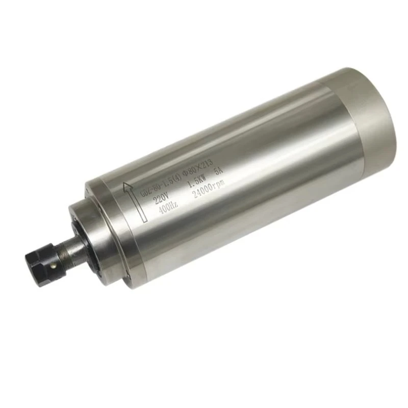 

Carving Machine Water-cooled Spindle Diameter 80mm, Speed 24000, Voltage 220V 1.5KW Spindle Motor Cnc Motor Spindle