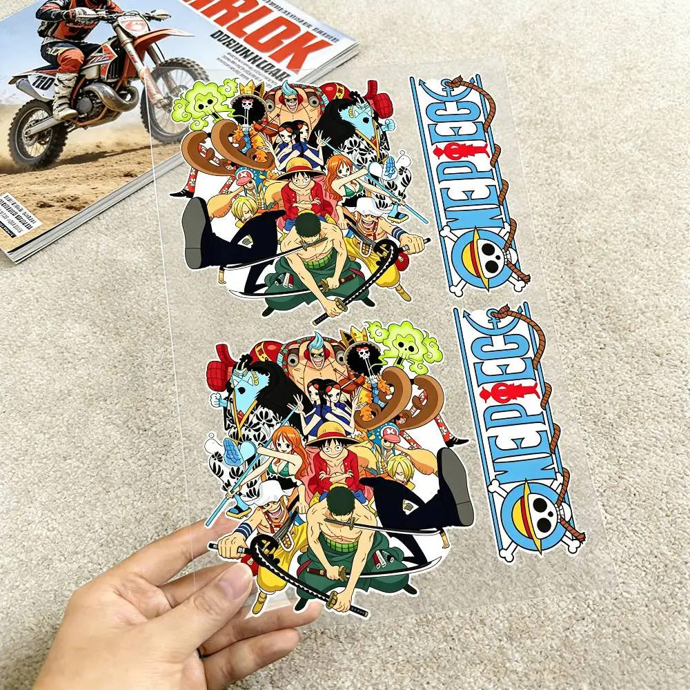 

Наклейки One Piece для мотоциклов, светоотражающие, водонепроницаемые, для шлема, скутера, топливного бака, ящика для инструментов, гоночные
