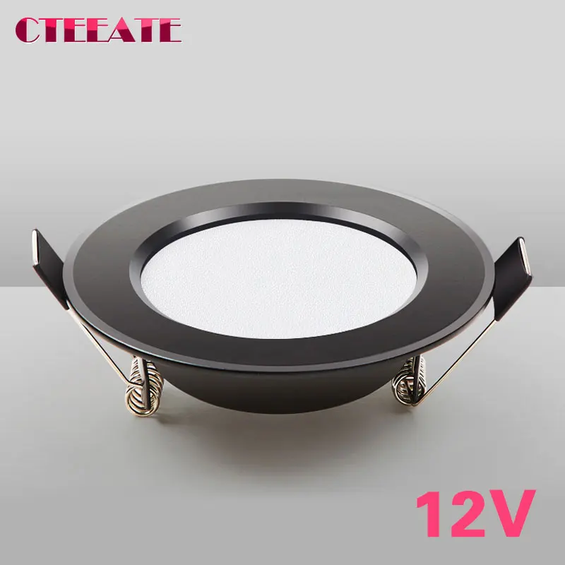 LED Downlight 12V Waterproof IP65 7W 9W 12W 15W 3W 5W Black Ceiling light Spot Lamp for bathroom Outdoor and indoor Lighting