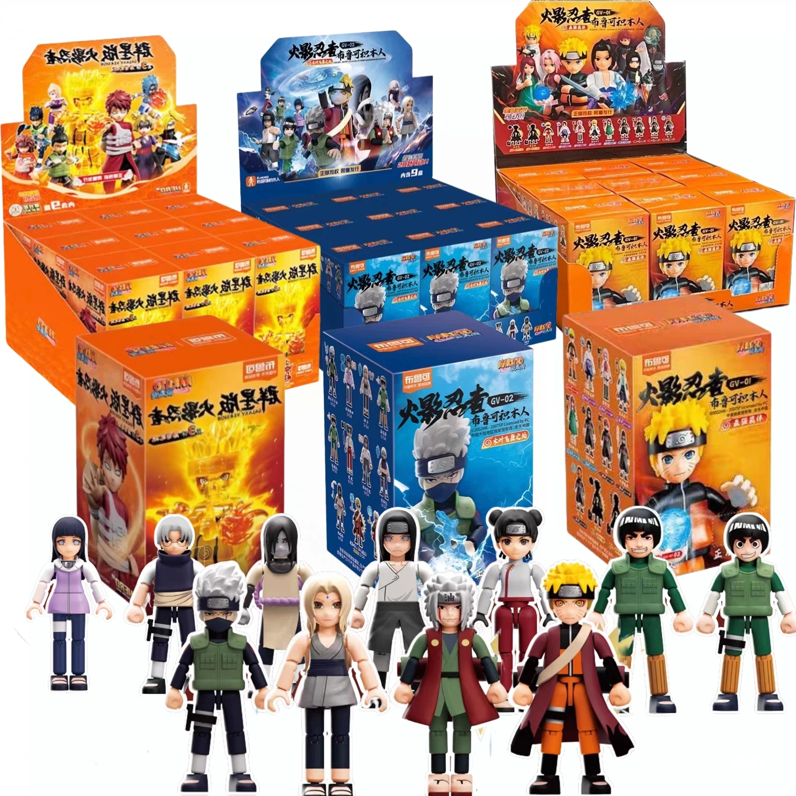 

Blokees Naruto Action Figures DIY Toy Uzumaki Uchiha Figurine Kakashi Movable Splicing Toys Jiraiya Blind Box Kids Birthday Gift