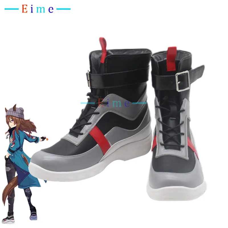 Nakayama Festa Cosplay Shoes Anime Pretty Derby Cosplay Prop PU Leather Shoes Halloween Carnival BootsCustom Made