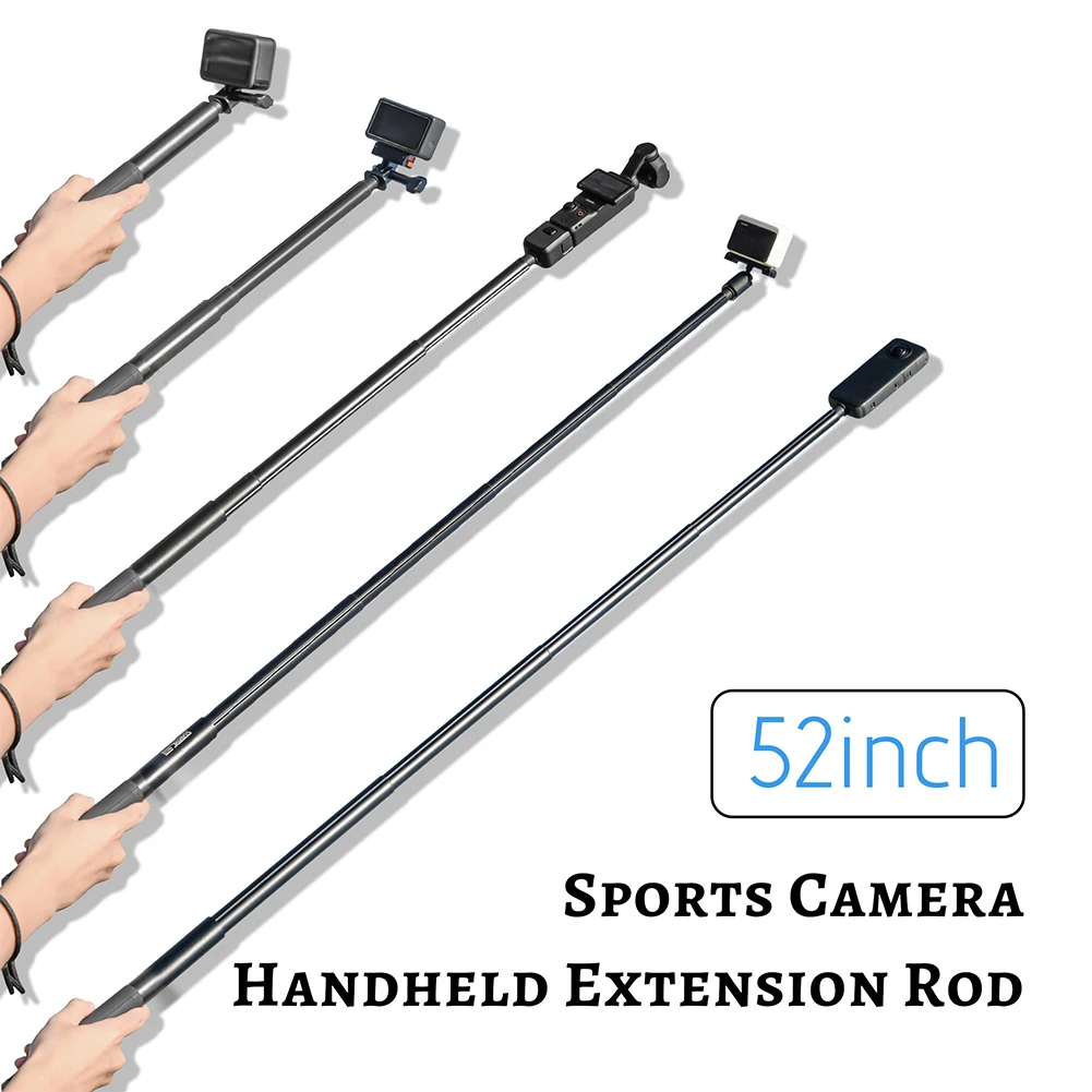 Handheld Extendable Selfie Stick Portable Vlog Selife Stick Stand for DJI Pocket 3/insta360 X4/Go Pro