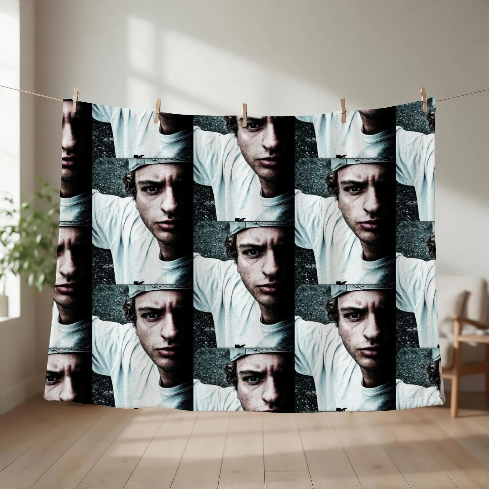 Funky Boy J Fryer Cap Photo Funkanometry Edit Throw Blanket Polar warm for winter Soft Beds Picnic Blankets