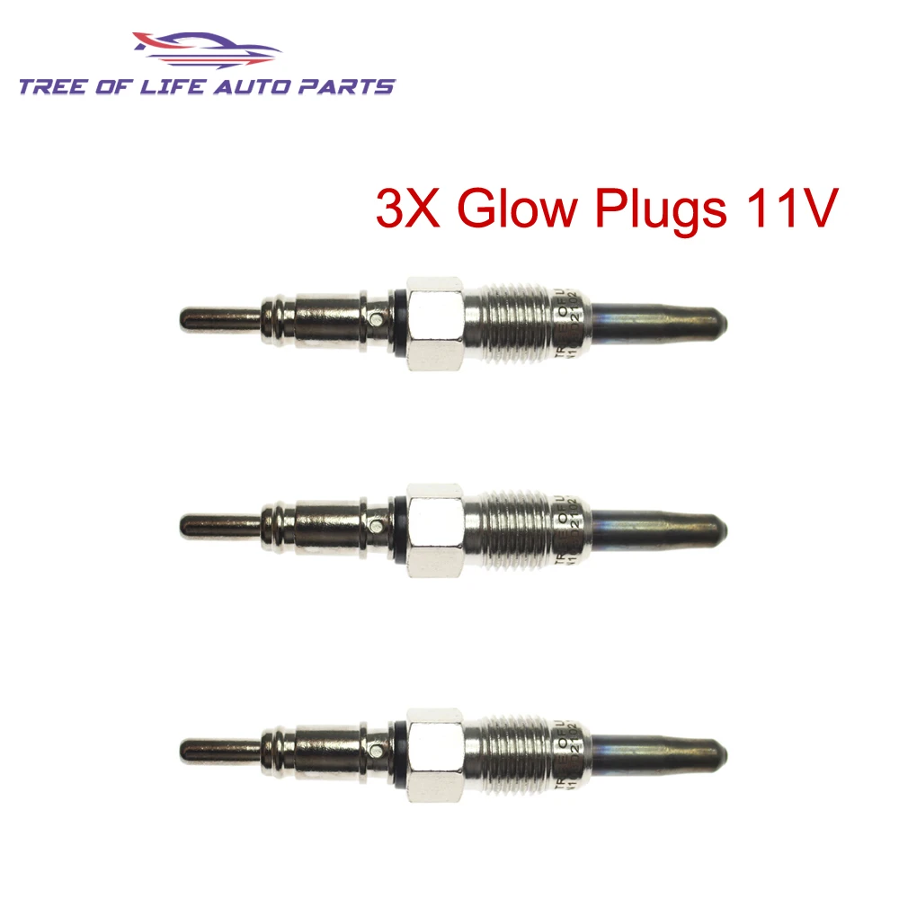 1/3/6 Dual Core Heater Glow Plugs 11V For AUDI A4 Avant B5 B6 A6 C4 C5 A3 80 B4 Cabriolet 1.9 TDI 1991-2004 N10302102 0100226199