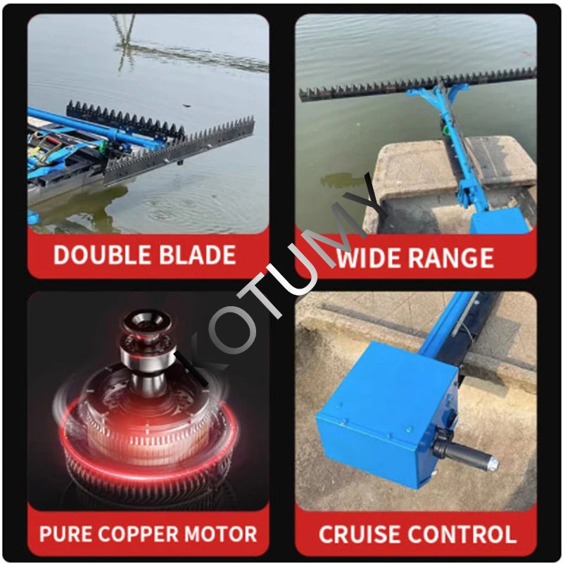 48V Electric Underwater Lawn Mower Aquaculture Shrimp Pond Crab Pond River Cleaning Reed Water Chestnut