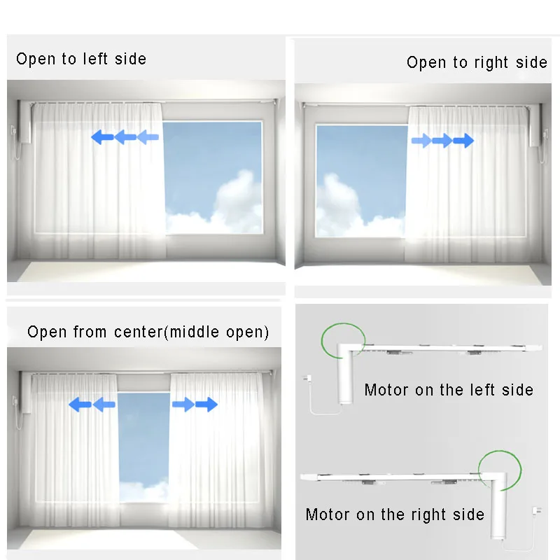 Imagem -05 - Customizável Cortina Elétrica Trilho Cornice para Smart Home Tuya Wi-fi Motor Suporte Alexa Google Alice Mais Novo