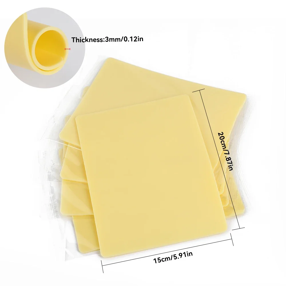 1/3/6/9 قطعة 15*20*0.3 سنتيمتر الوشم ممارسة الجلد وهمية ورقة مزدوجة الجانب فارغة سيليكون ممارسة الجلد ممارسة 3 مللي متر حجم ممارسة الجلد