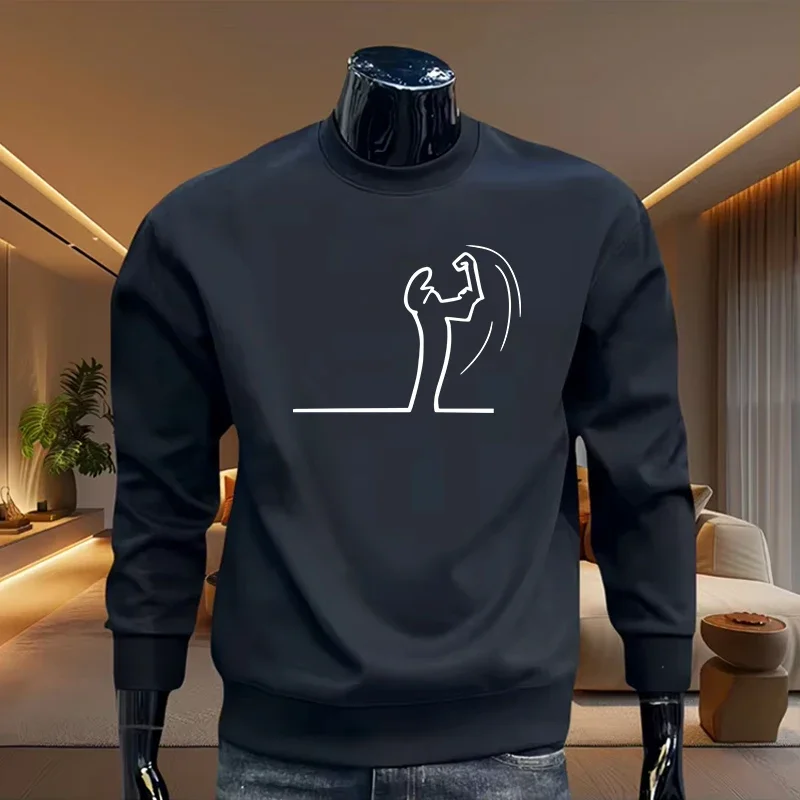 2026 venda quente moletom masculino clssic tripulação pescoço manga longa cor pura hoodie primavera outono casa conforto ao ar livre casual pulôver
