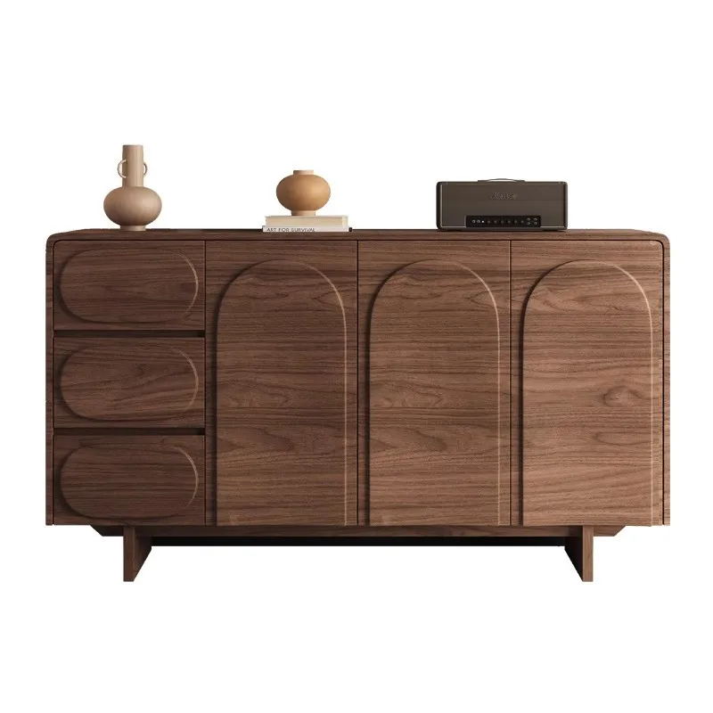 

CX solid wood, living room partition, decorative storage locker, home retro entrance cabinet