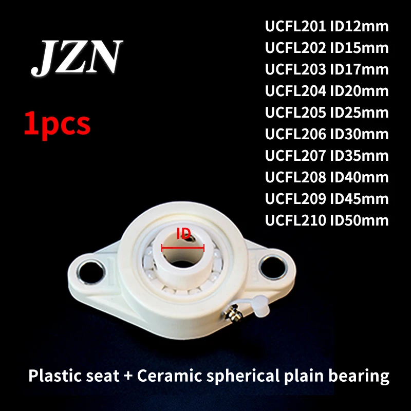 Zirconia Ceramic Spherical Plain Bearings with Housings UCFL201 UCFL202 UCFL203 UCFL204 UCFL205 UCFL206 UCFL207 UCFL208 209 210