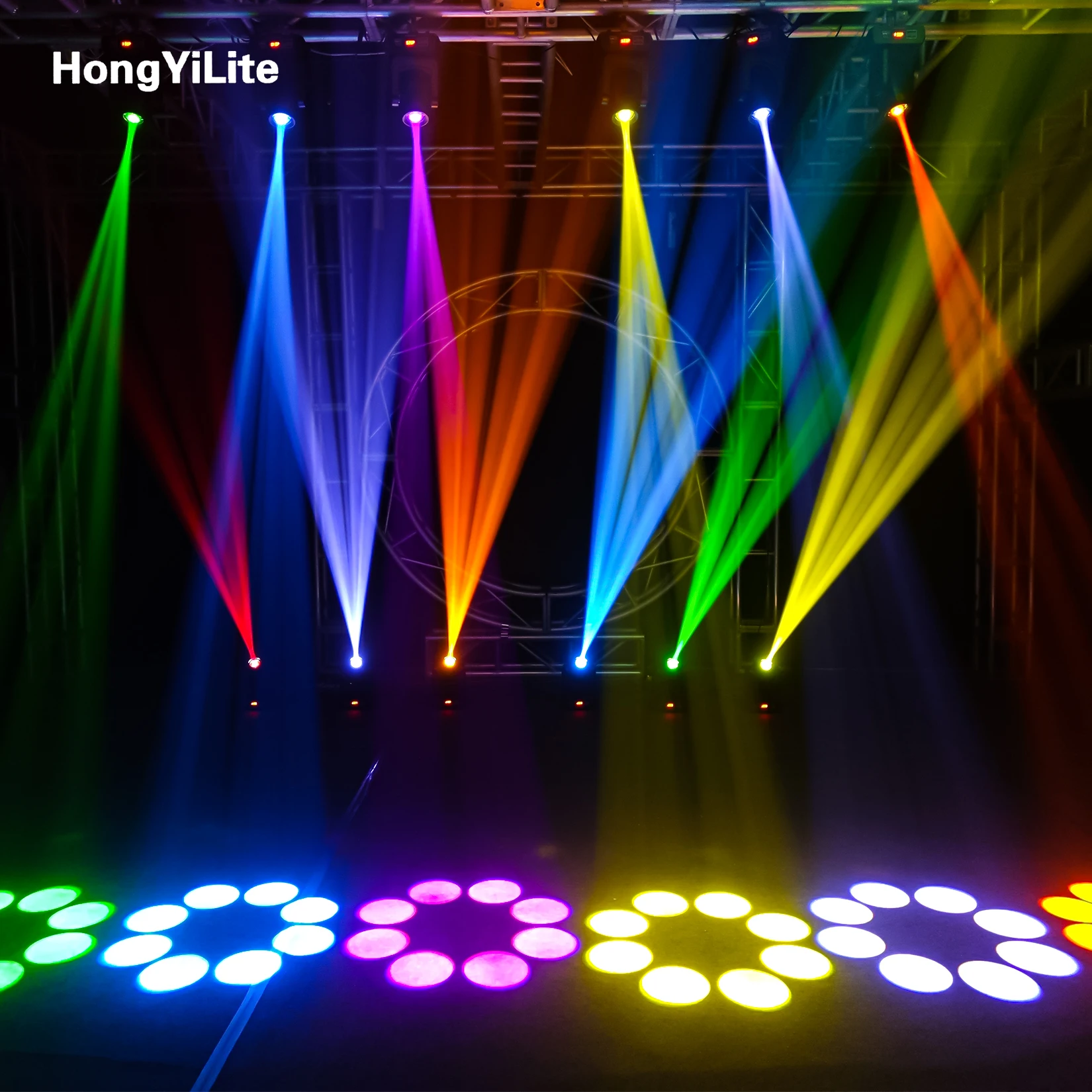 HongYiLite Mini 100W Moving Head Light 15 Gobo Wheel with Shake 8 Prism Auto/Sound Control For Nightclub Wedding Concert Church