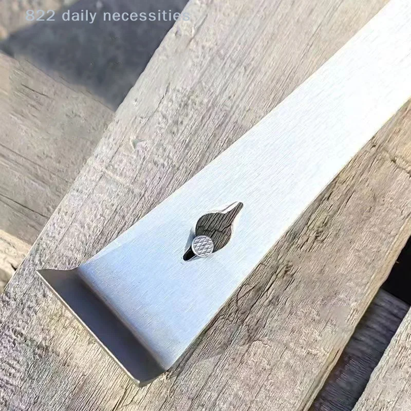 3 In 1 Flat Head Pry Bar Stainless Steel Woodworking Scraper Multifunction Lever Wooden Board Dismantling Spatula Nail Lift Tool