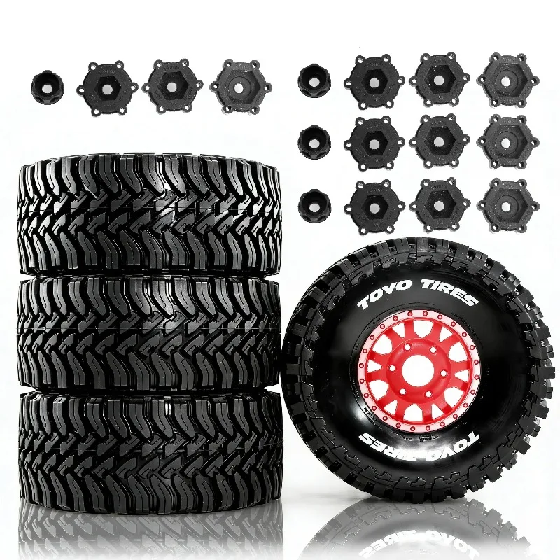 4Pcs 1/8 1/10 Off‑Road Buggy Short Course Wheels Tires 12 14 17mm Hex for Arrma Mojave Typhon Traxxas Slash Redcat Upgrade Parts