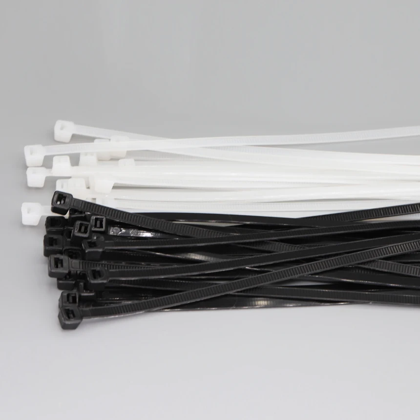 5*100/120/150/160/180/200/250/280mm 4.6/4.8mm Width Black White Self-Lock Plastic Strap Wrap Ziptie Fasten Zip Ties Cable Tie