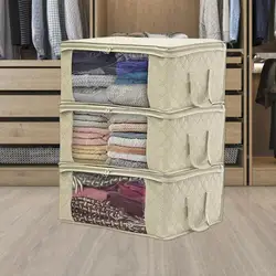 Clothing Storage Bag Blanket Pillow Pouch High Capacity Clothes Organization Box Case Dust-proof Container Quilt Bolsas Home Use