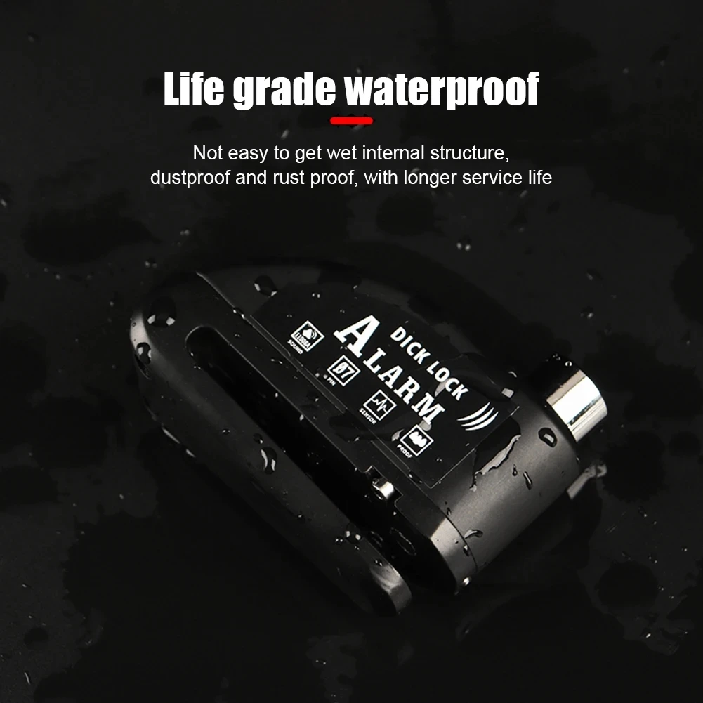 Motorcycle Disc Brake Alarm USB Rechargeable Bicycle Locks 110dB Warning Disk Padlock Waterproof Anti-Theft Lock Scooter Alarma