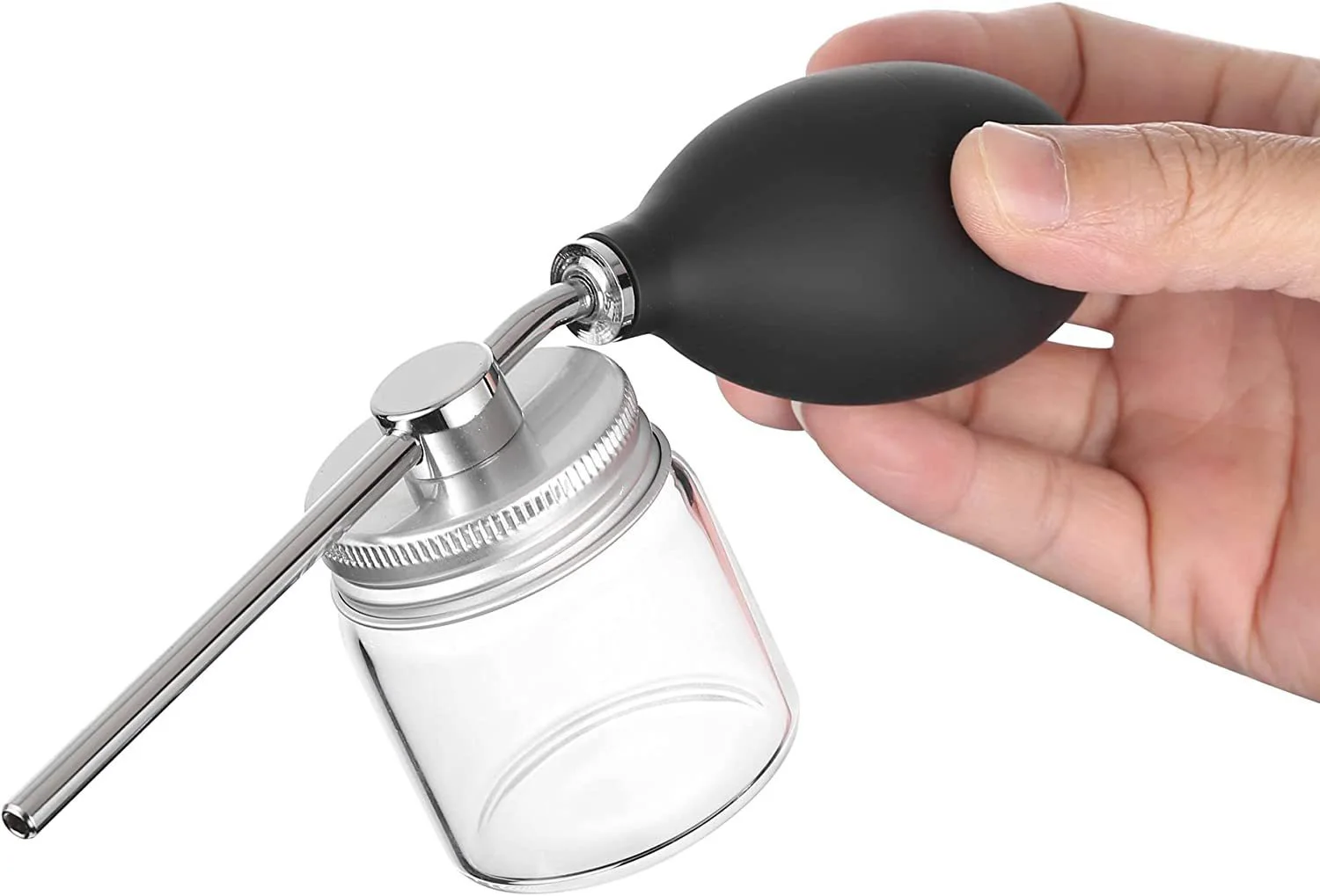 1pcs Refillable Barber Powder Spray Bottle Hair Building Fiber Applicator Talc Powder Blower Puffer Tools Salon Accessories
