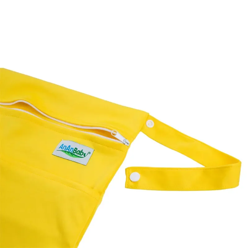 Bolsas de pañales con cremallera para bebé, sólido, impermeable