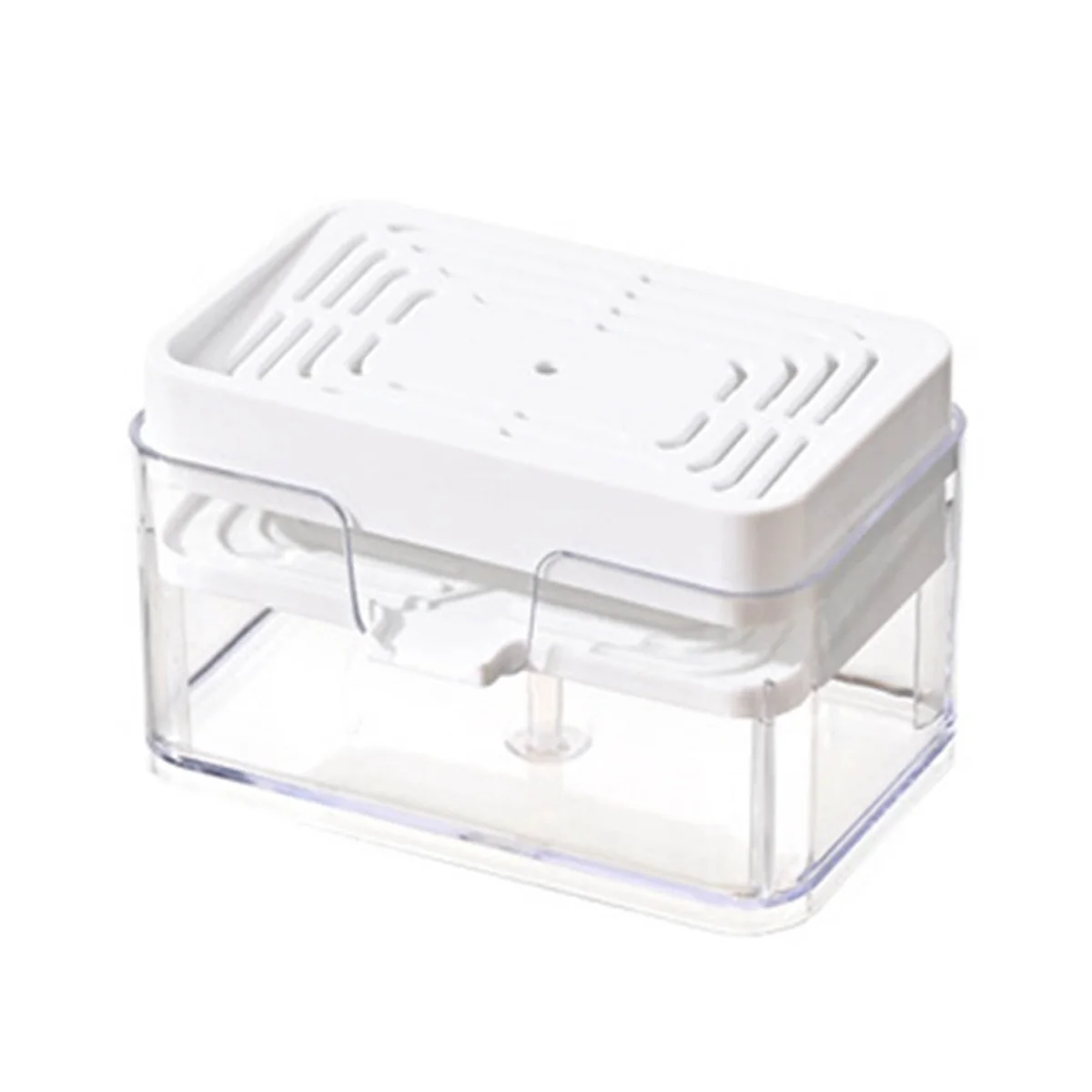 【STABLE QUALITY】Kitchen Sink Drain Soap Dispenser Dishwashing Soap Press Soap Box with Sponge Kitchen Detergent Container