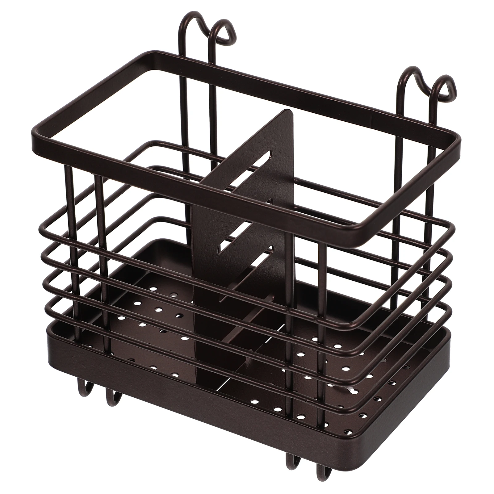 

Stainless Steel Chopstick Holder Kitchen Rack Drain Holes for Utensil Drying Iron Cutlery Storage HomeAccessory