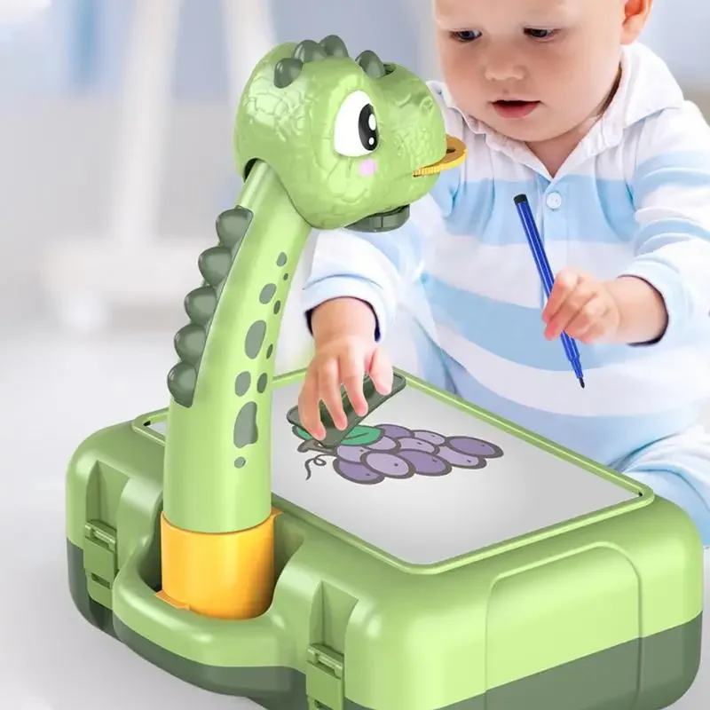 Crianças led projetor mesa de desenho brinquedo pintura conjunto mesa placa educacional ferramentas aprendizagem pintura brinquedos para crianças