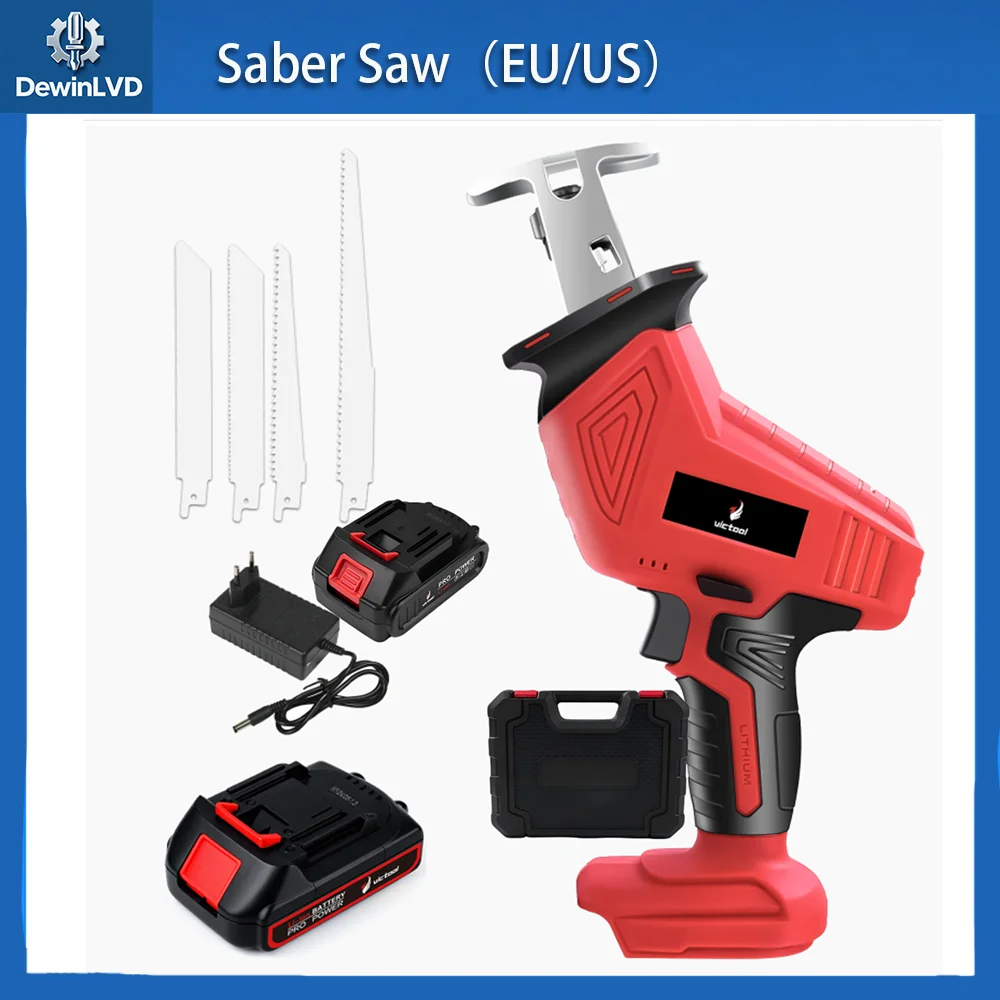 منشار DewinLVD الكهربائي Goddess Sabre منشار قطع الأشجار المعدنية متعدد الوظائف اللاسلكي ﻿ أداة كهربائية لدبوس بطارية ميلووكي 21 فولت