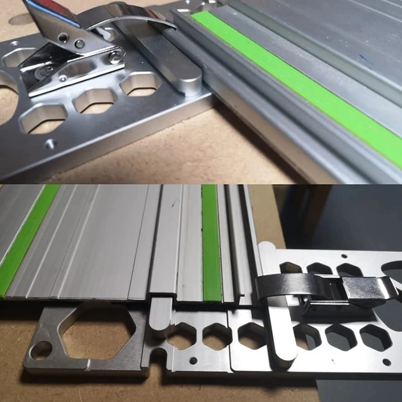 Track Saw Square Guide 90° Right Angle Electric Circular Saw Guide Rail Angle Stop Compatible with Festool Makita And Guide Rail
