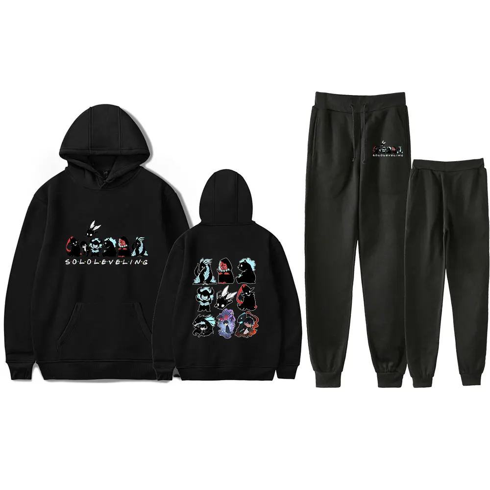 

Solo Leveling Vintage 90s PULLOVER Fashion Merch Hoodies Set Men Women Hoodies Pants Two-Piece Sport