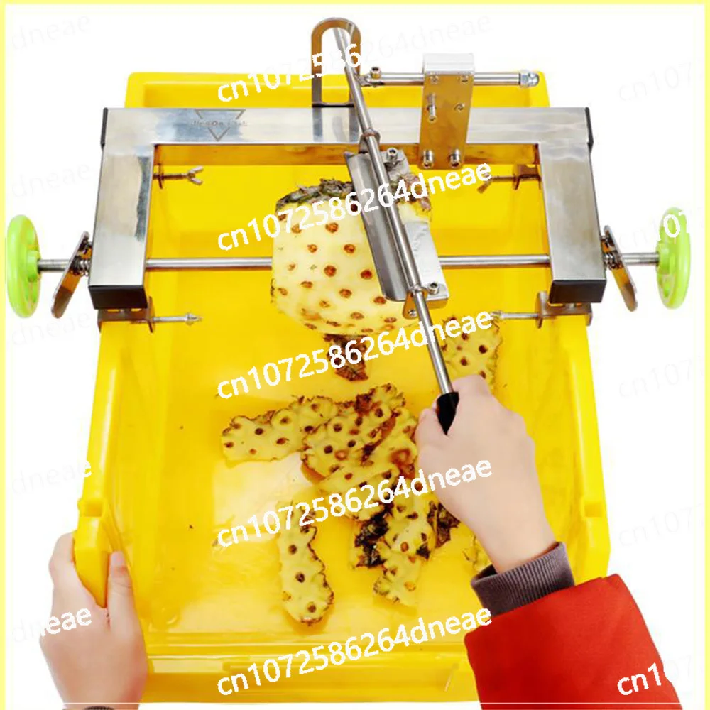 Steel Pineapple Peeler Semi-Automatic for Kitchen Pineapple Peeler Eye Remover Hand Crank Commercial Fruit Knife Tools Stainless