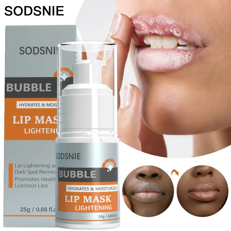 

Bubble Brightening Lip Mask Removes Dark Lips Bleaches Resists Dryness Repairs Nourishes Lightens Lips Wrinkles Lip Care 25g